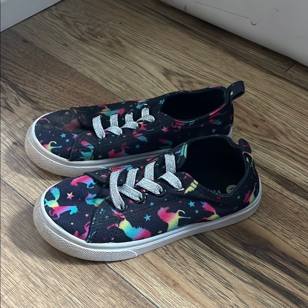 Fabkids Black Canvas Sneakers with White Accents​